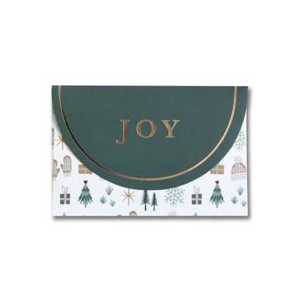 Cozy Winter "JOY" Holiday Gift Card Envelopes 6Pk | Christmas Gift Card Holders