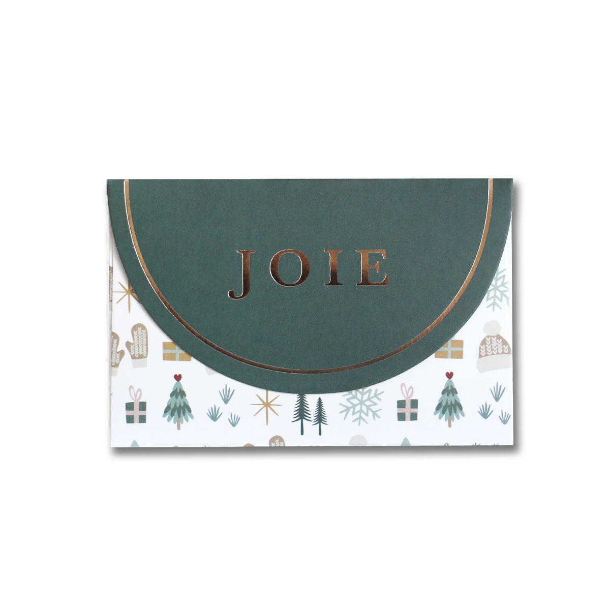 French Cozy Winter Holiday "JOIE" Enveloppes pour cartes-cadeaux 6Pk | Christmas Gift Card Holders