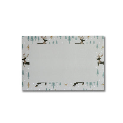 French Reindeer Forest Holiday "JOIE" Enveloppes pour cartes-cadeaux 6Pk | Christmas Gift Card Holders