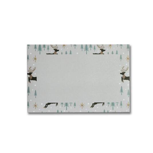 French Reindeer Forest Holiday "JOIE" Enveloppes pour cartes-cadeaux 6Pk | Christmas Gift Card Holders