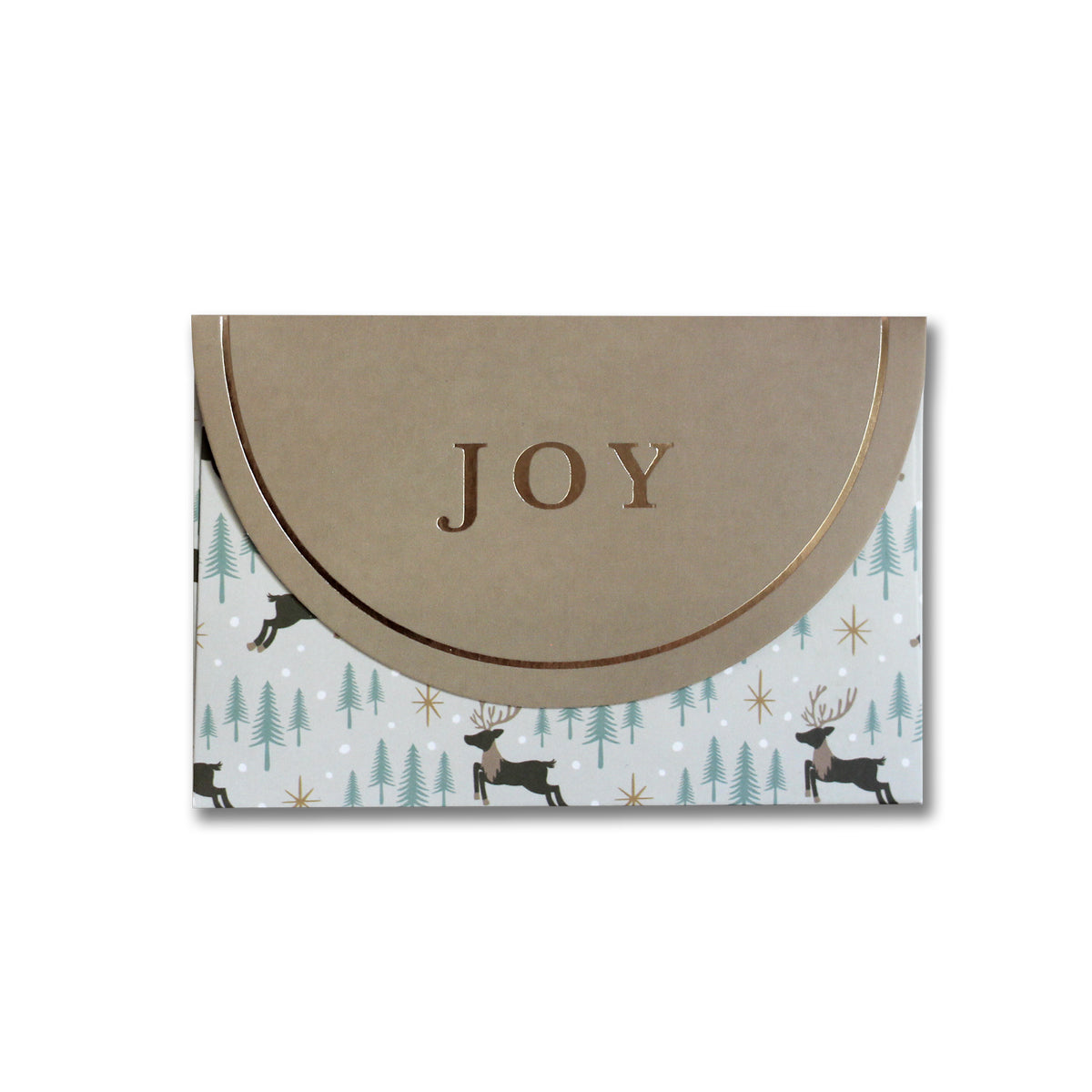 Reindeer Forest "JOY" Holiday Gift Card Envelopes 6Pk | Christmas Gift Card Holders
