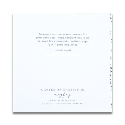 French Bees Florals « Plein de Gratitude » — Cartes de Gratitude (Ensemble de 2) — Cartes à Transmettre