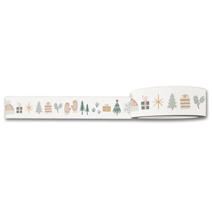 Cozy Winter Holiday Washi Tape — Decorative Paper Tape for Planners, Journals, Scrapbooking & Crafts
