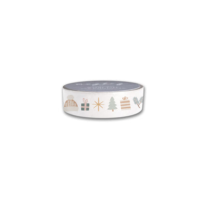 Cozy Winter Holiday Washi Tape — Decorative Paper Tape for Planners, Journals, Scrapbooking & Crafts