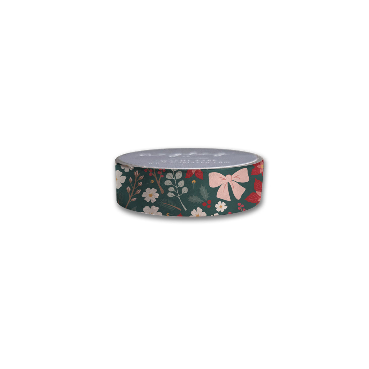 Festive Floral Holiday Washi Tape — Decorative Paper Tape for Planners, Journals, Scrapbooking & Crafts