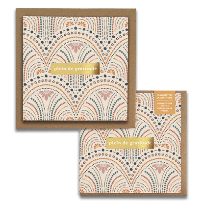 French So Delicate  « Plein de Gratitude » — Cartes de Gratitude (Ensemble de 2) — Cartes à Transmettre