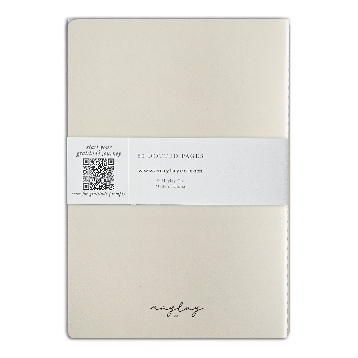 Cream "I Am Grateful" Jotter Notebook — Gold Foil with Dotted Grid Pages B6 Size