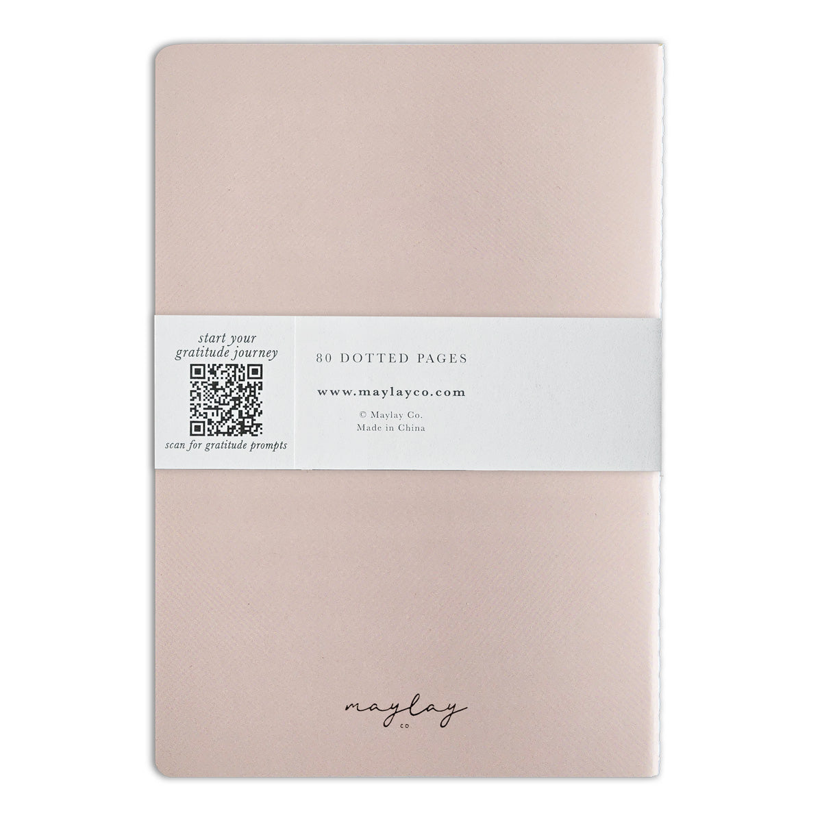 Pink "I Am Grateful" Jotter Notebook — Gold Foil with Dotted Grid Pages B6 Size