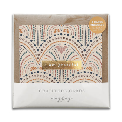 So Delicate "I Am Grateful" Gratitude Greeting Cards (Set of 2) — Pay-It-Forward Thank You Cards
