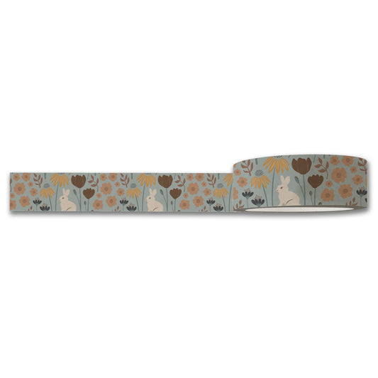 Bunny Florals Washi Tape — Decorative Paper Tape for Planners, Journals, Scrapbooking & Crafts