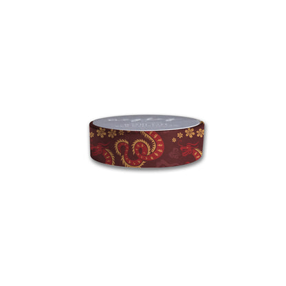 Dragons Lunar New Year Washi Tape — Decorative Paper Tape for Planners, Journals, Scrapbooking & Crafts