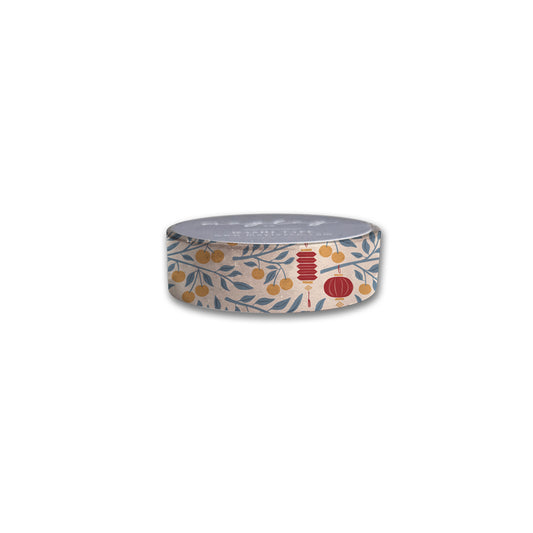 Lanterns Oranges Lunar New Year Washi Tape — Decorative Paper Tape for Planners, Journals, Scrapbooking & Crafts